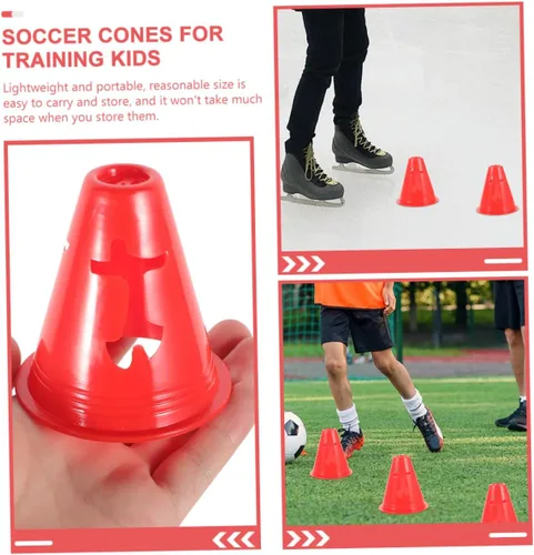 Vista 6 de ORFOFE 20 piezas de conos deportivos pequeños a prueba de viento para fútbol, fútbol, patinaje sobre ruedas, entrenamiento de agilidad, marcadores