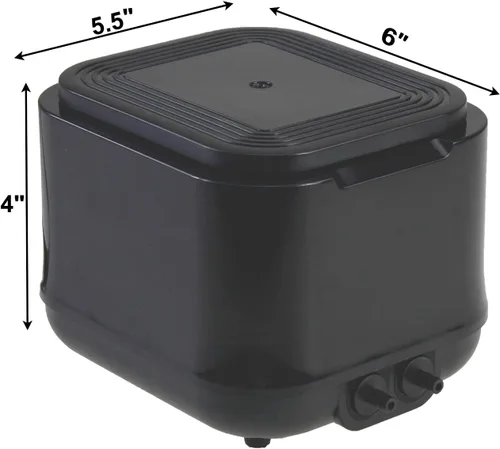 Vista 2 de AQUANEAT Potente bomba de aire para acuario, 250 GPH, 10 W, salidas dobles, para tanque de peces de hasta 300 galones, aireador de oxígeno súper