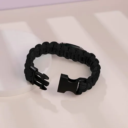 Vista 44 de Pulsera de alerta médica Paracord para hombres y mujeres Pulsera de identificación médica de acero inoxidable con hebillas de liberación lateral