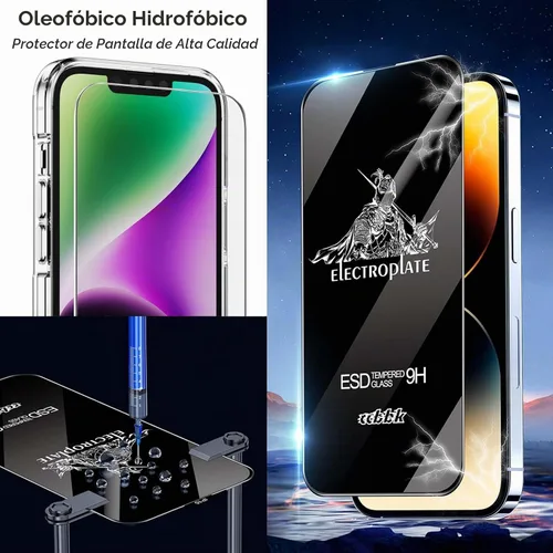 Vista 5 de Funda transparente para iPhone 13 con protector de pantalla