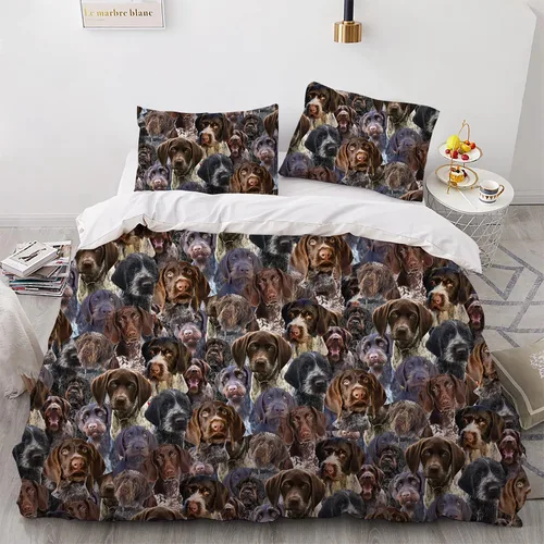 Vista 13 de Juego de funda de edredón de Malinois belga, juego de ropa de cama decorativo de 3 piezas con 2 fundas de almohada, funda de edredón suave, juego