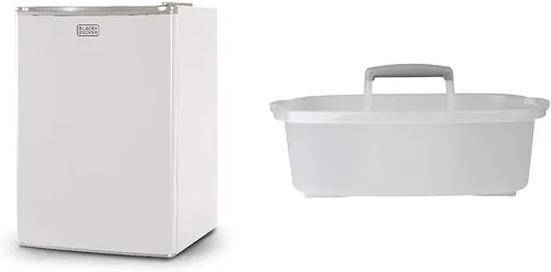 Vista 12 de BLACK+DECKER BCRK25B - Refrigerador compacto Energy Star de una sola puerta con congelador, 2.5 pies cúbicos, negro y horno microondas COMFEE