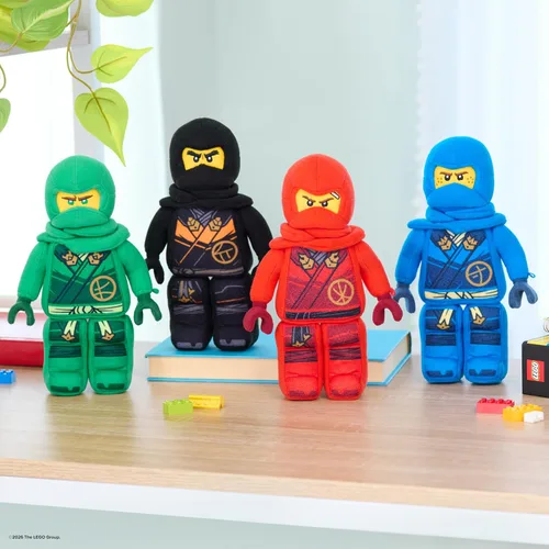 Vista 6 de LEGO NINJAGO - Minifigura de peluche pequeño Kai en peluche ninja rojo
