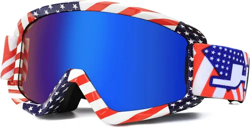 Vista 10 de AVV Gafas de motocicleta para hombres y mujeres – Gafas de motocross ATV resistentes al viento, gafas anti UV todoterreno para montar MTB Motocross