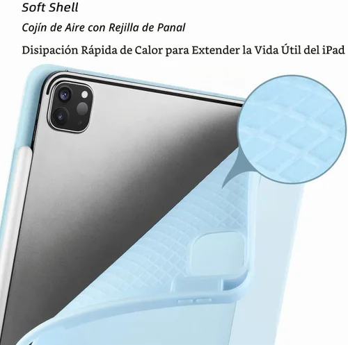 Vista 3 de Funda para iPad Pro de 11 pulgadas 4ª/3ª/2ª generación 2022/2021/2020 con soporte para lápices [compatible con la carga del segundo lápiz para iPad]