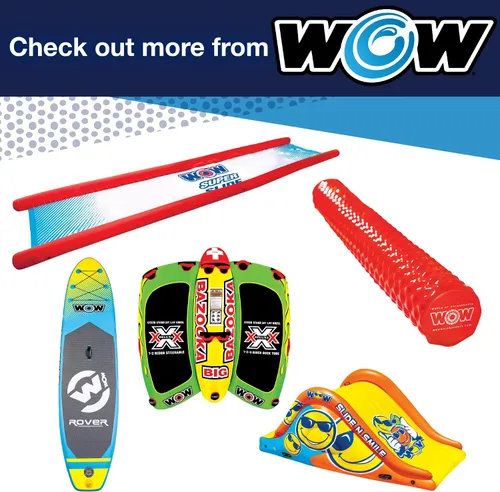 Vista 6 de Wow Sports Big Ducky - Tubo de cubierta remolcable – 1 – 3 personas – Capacidad de 510 libras – Diseño de pato – para navegación – Jóvenes y adultos