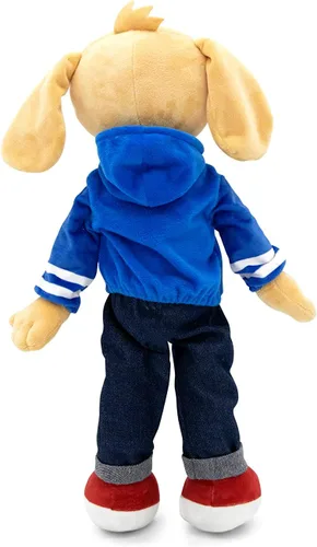 Vista 6 de Muñeca de Bebé Suave Plushible, Perro de 18 Pulgadas - Muñeca de Trapo de Peluche con 2 Conjuntos de Ropa, Mi Primer Juguete de Peluche para Niñas