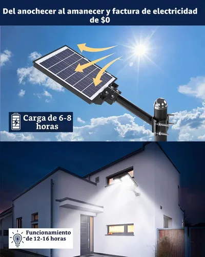 Vista 6 de Ofuray Luces de calle solares al aire libre, Of-5000W luz comercial