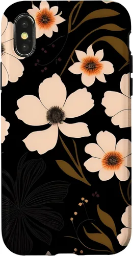 Vista 4 de Funda para iPhone 14 de flores silvestres botánicas de peonías verde oliva