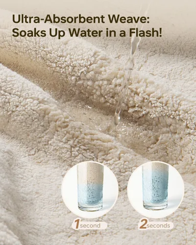 Vista 4 de Toallas de bebé con capucha súper absorbentes, para invierno, extra grandes, 49 x 31 pulgadas, forro polar coral ultrasuave para recién nacidos