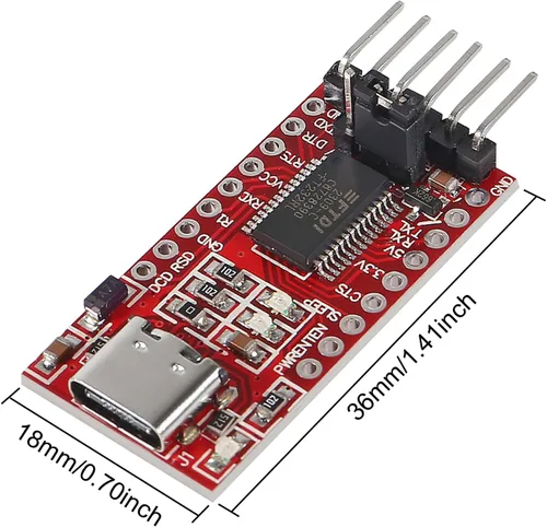Vista 5 de 2 unids FT232RL FTDI USB 3.3 V 5.5 V a TTL módulo adaptador serie para Arduino FT232 Pro Mini puerto Tipo-C USB a TTL 232
