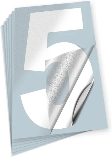 Vista 21 de iSYFIX - Calcomanías de vinilo blancas con número 0 (cero) - Juego de 6 unidades de 1.5 pulgadas autoadhesivas - Decalcomanías premium troqueladas