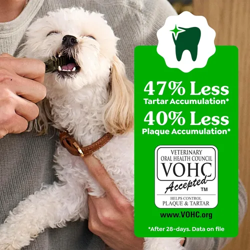 Vista 6 de Greenies - Golosinas naturales para perros adultos recomendadas por veterinarios para el control de peso, tamaño grande, 27 onzas, paquete de 17