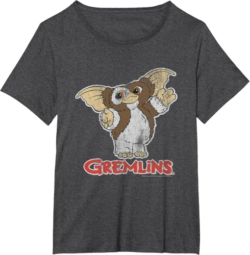 Vista 17 de Gremlins Camiseta Gizmo y Logo, Negro, S