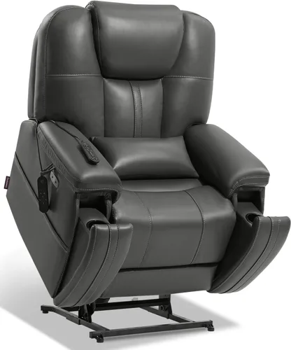 Vista 12 de Sillón reclinable con elevador eléctrico de triple motor EONIX para personas mayores con reposacabezas ajustable, silla de elevación eléctrica