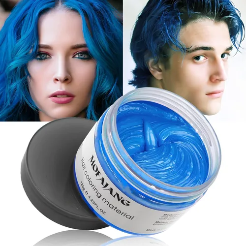Vista 10 de Pomadas de cera de color blanco para el cabello, 4.23 onzas, material de cera natural para colorear el cabello, desechable, arcillas cenizas