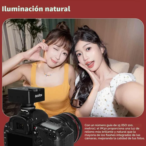 Vista 4 de Godox iM30 Mini Flash para Canon/Sony/Fujifilm/Nikon/Panasonic/Olympus