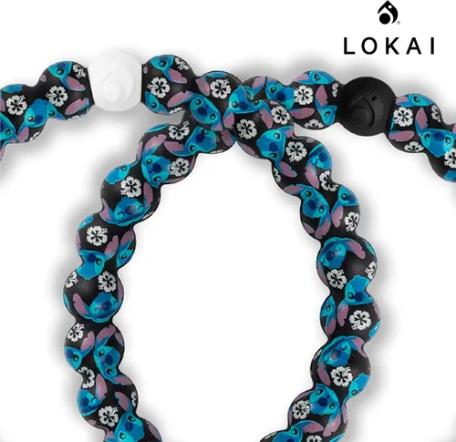 Vista 2 de Lokai Disney Lilo and Stitch Collection Bracelets - Silicone Beaded Bracelets for Women Men Jewelry Fashion Bracelets Slide-On for Comfortable Fit