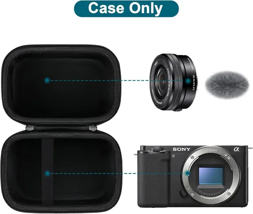 Vista 2 de Canboc Funda de transporte para cámara digital sin espejo Sony ZV-E10/ZV-E1/ZV-E10 II APS-C lente intercambiable sin espejo, bolsa de cámara