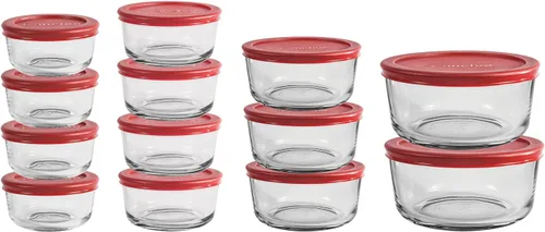Vista 9 de Anchor Hocking - Juego de 26 piezas de recipientes de vidrio para almacenamiento con tapas