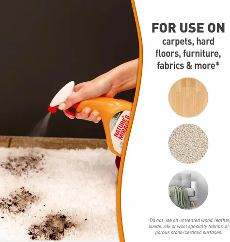 Vista 7 de Nature's Miracle Destructor de manchas para desorden de perros, 24 onzas, fórmula Oxy con aroma a naranja