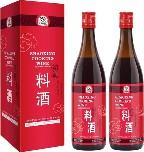 Vista 9 de 52USA Premium Shaoxing Vino para Cocinar 640ml (Paquete de 2), Vino de Cocina Chino Asiático, Vinos de Arroz Shao Hsing, Vino de Arroz Shaoxing