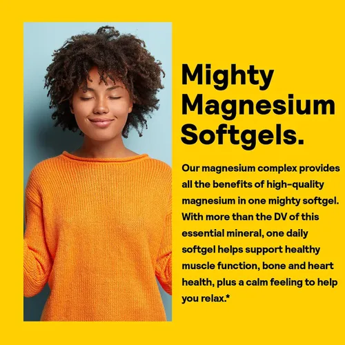 Vista 4 de NATURE'S LIFE SoftMag 500 mg Complejo de Magnesio - Apoyo a la salud ósea, muscular y cardíaca - Cápsulas blandas fáciles de tragar - Garantía de 60