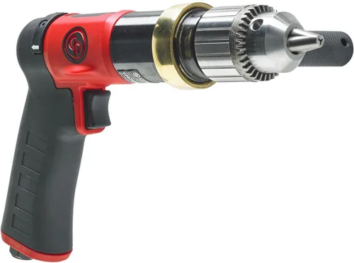 Vista 3 de Chicago Pneumatic CP9286C - Taladro de potencia neumática, 1/2 pulgada (0.512 in), mandril con llave, mango de pistola, 0.48 HP / 360 W, par