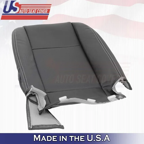 Vista 8 de U.S.AutoSeatCover 2011 2012 2013 Compatible con Dodge Charger Driver Passenger Bottom Fundas de asiento de cuero BLK