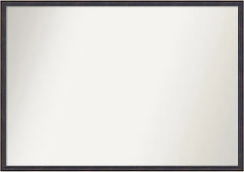 Vista 34 de Amanti Art Espejo de baño de bronce para sobre el fregadero, 25 x 26 pulgadas, espejo rectangular de bronce oscuro, marco de madera tradicional