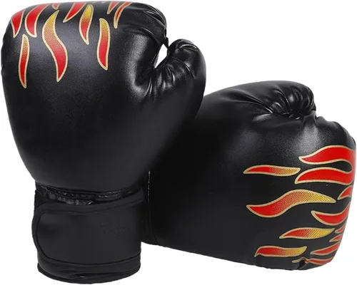 Vista 13 de 1 par de guantes de entrenamiento de boxeo: guantes de perforación de superficie de poliuretano para principiantes, guantes de entrenamiento