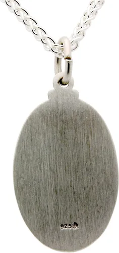 Vista 10 de Collar con medalla de St Christopher – Medallón oval de plata de ley y cadena – Grabado personalizado – Caja de regalo