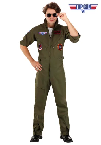 Vista 4 de Disfraz Premium de Mono de Vuelo Top Gun para Hombre Multicolor