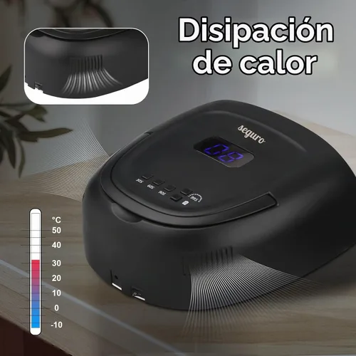 Vista 6 de Linssy - Lámpara de uñas UV inalámbrica, luz UV de 60 W para uñas de gel 4 Time Settings, Rechargeable Nail Lamp with 42 Beads to Faster