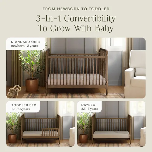 Vista 4 de Namesake Liberty - Cuna convertible 3 en 1, nogal natural