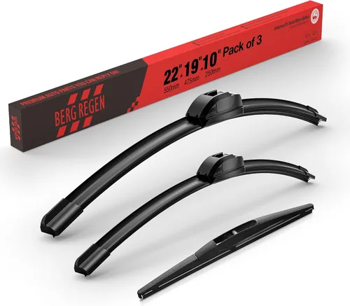 Vista 86 de BERG REGEN Escobillas limpiaparabrisas de 15"+15" con escobilla trasera de 13" - Juego de repuesto automotriz para Jeep Wrangler JK 2008 2009 2010