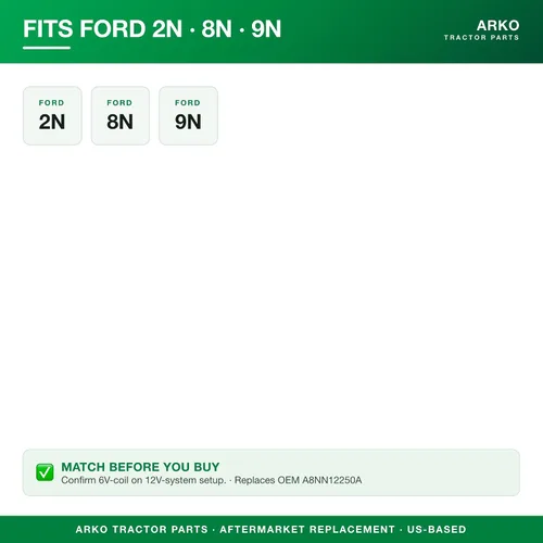 Vista 6 de Compatible con Ford Tractor 2N 8N 9N Conjunto de resistencias de bobina de encendido A8NN12250A 12V a 6V Balasto de conversión Reductor de voltaje
