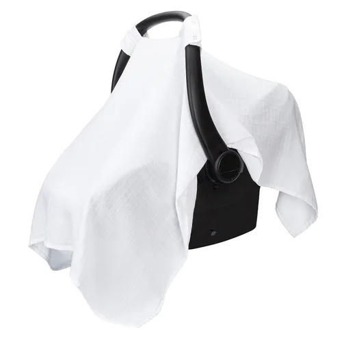 Vista 12 de Comfy Cubs Funda para Asiento de Coche de Bebé - Mezcla Suave y Transpirable de Rayón de Bambú y Algodón Muselina - Toldo Ligero para Protección