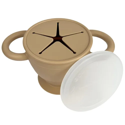 Vista 9 de BraveJustice KidsCo. Snack Attack II Snack Cup Recipiente plegable de silicona para refrigerios Tapa para atrapar aperitivos para niños pequeños
