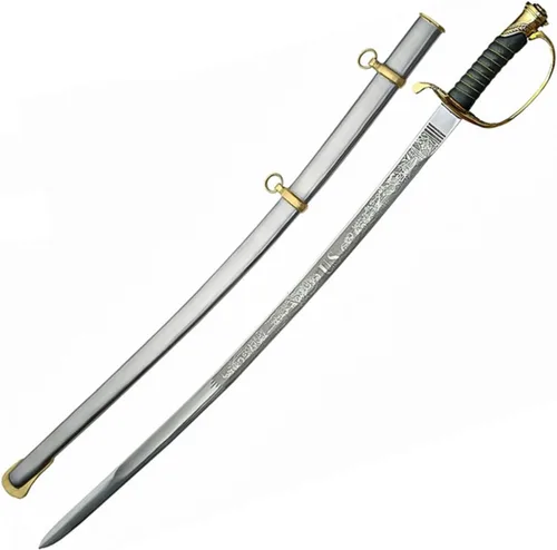 Vista 20 de Medieval Warrior Sable conmemorativo de caballería estadounidense con vaina