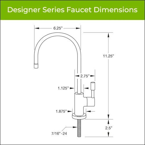 Vista 6 de WaterChef U8500 Premium - Sistema de filtración de agua debajo del fregadero y grifo de la serie Designer (níquel cepillado), certificado NSF/ANSI
