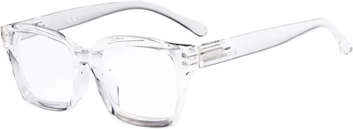 Vista 12 de Eyekepper Gafas de mujer - Gafas de diseño cuadrado de gran tamaño para mujer, color negro