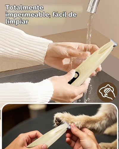Vista 4 de FURBONA Cortadora de patas de perro versión profesional, cortadora de hojas de 0.709 in de ancho con pantalla LED, 35 dB de bajo ruido, totalmente