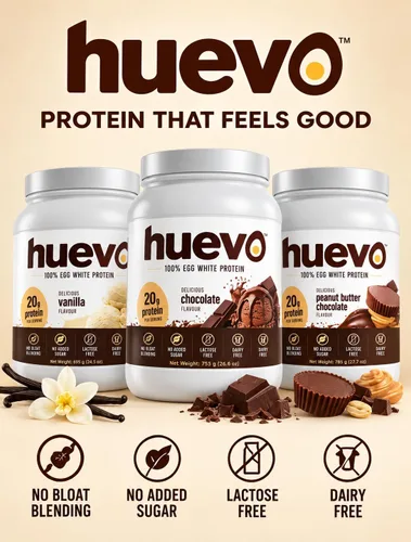 Vista 6 de Huevo Egg White Protein Powder, 20g per Scoop, Vanilla, Dairy Free, 25 serv 20g Protein Per Scoop, No Whey, Dairy Free, No Added Sugar, Lactose