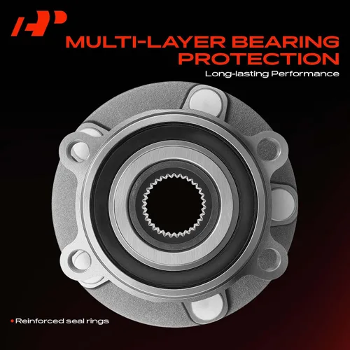 Vista 5 de A-Premium Cojinete de rueda delantera y conjunto de cubo con 5 lengüetas compatible con Mazda CX-5 2013-2022, 6 2014-2019