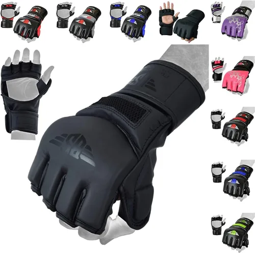 Vista 15 de BeSmart Guantes de Kickboxing UFC - Guantes de MMA para Sparring y Entrenamiento para Artes Marciales Mixtas, Adultos Hombres y Mujeres