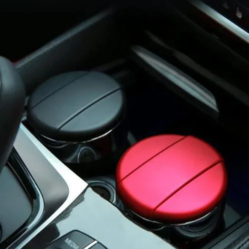 Vista 3 de Cenicero de automóvil con tapa, cenicero portátil para automóvil, bandeja de cenizas sin humo de acero inoxidable con luz LED, cenicero automotriz