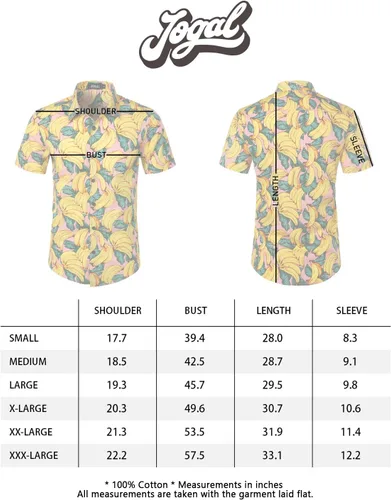 Vista 7 de Jogal - Camisa hawaiana, de manga corta, con botones, de algodón, para hombre