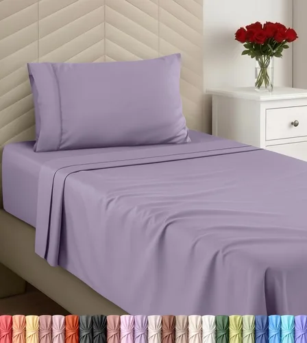 Vista 20 de Utopia Bedding - Juego de sábanas, tamaño individual, microfibra cepillada, suaves, esquinas profundas, incluye 1 encimera, 1 bajera y 1 fundas