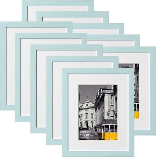 Vista 128 de eletecpro Juego de 5 marcos de fotos de 8 x 10 pulgadas, collage de fotos, decoración de pared, fotos de 5 x 7 con paspartú o de 8 x 10 pulgadas sin